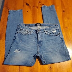 Hollister Skinny Epic Flex Size 30 X 30 (inseam measures 28.5 inches) Blue Jeans